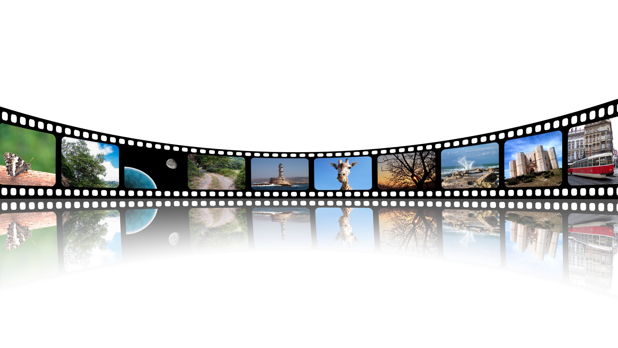 a film strip of video frames