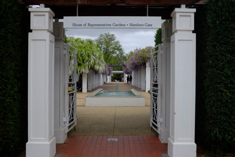 entrance to house of representatives garden at old parliament house