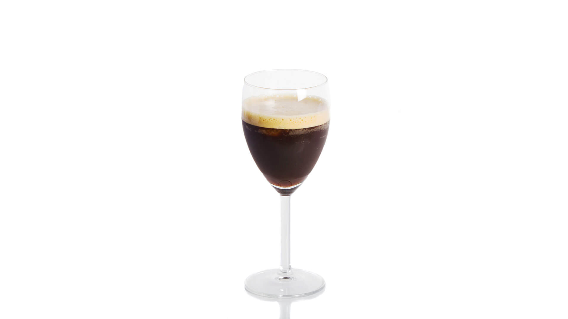 a glass of espresso fredo