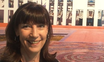 karenne in front of parliament house, canberra
