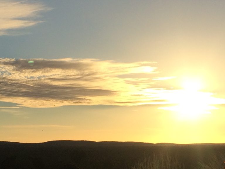 sunset over Kata Tjuta mountain range