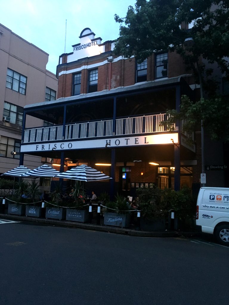 frisco hotel facade in dowling street, woolloomooloo