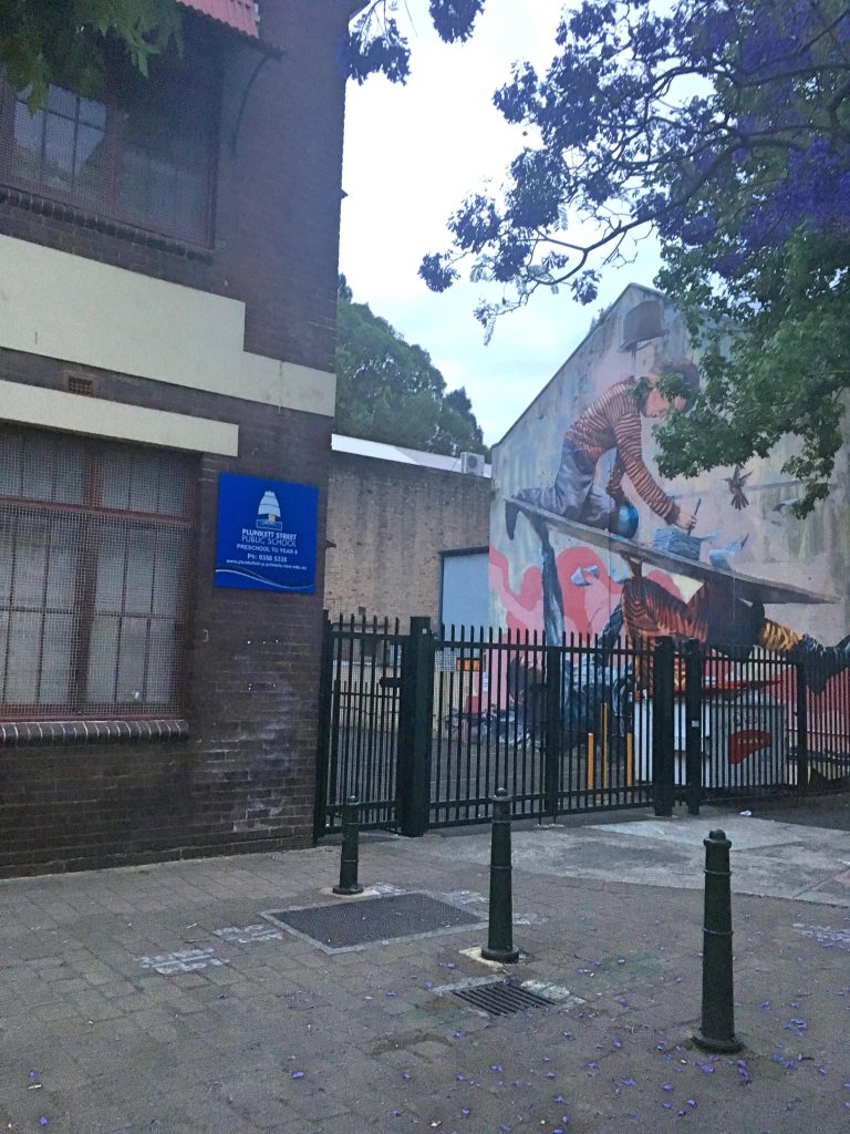 plunkett school from dowling street, woolloomooloo