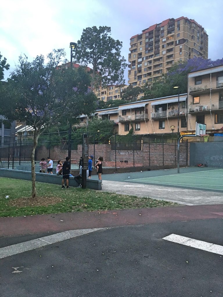 playground in dowling street, woolloomooloo
